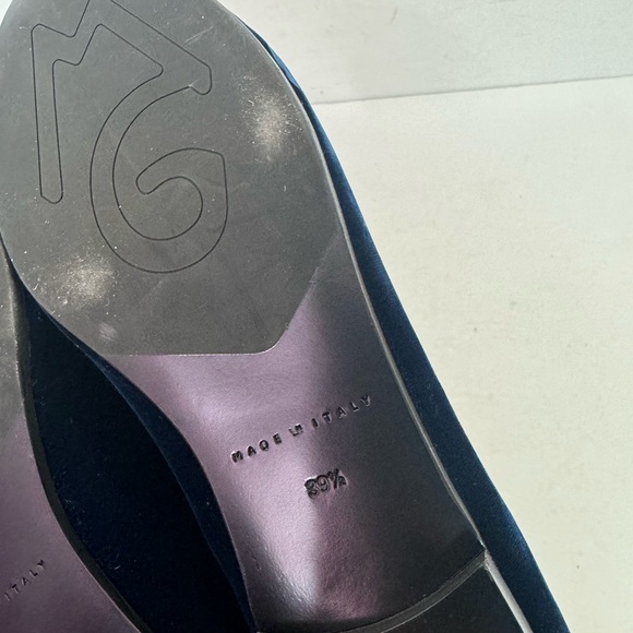 M. Gemi Petalo loafer Navy Velvet size 39.5 - Picture 10 of 11